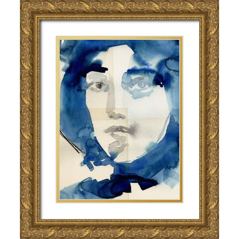 Tildas Gaze IV Gold Ornate Wood Framed Art Print with Double Matting by Parker, Jennifer Paxton