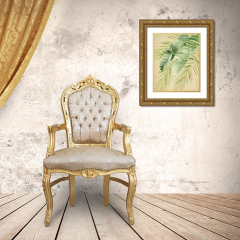 Banana Palms II Gold Ornate Wood Framed Art Print with Double Matting by Parker, Jennifer Paxton
