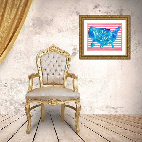 United We Stand I Gold Ornate Wood Framed Art Print with Double Matting by Parker, Jennifer Paxton