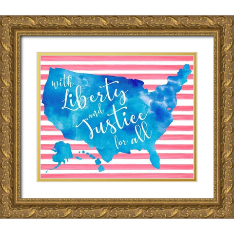 United We Stand I Gold Ornate Wood Framed Art Print with Double Matting by Parker, Jennifer Paxton