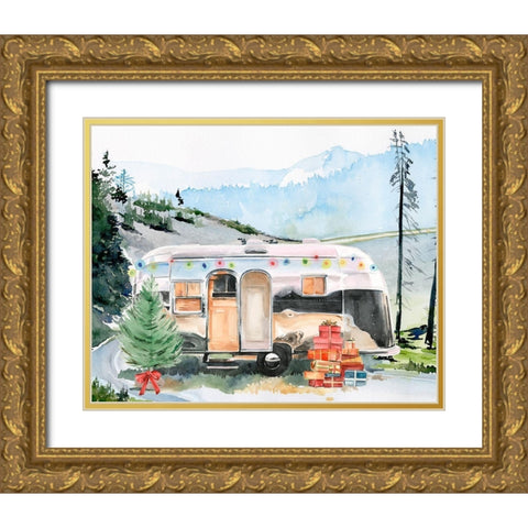 Holiday Vacation I Gold Ornate Wood Framed Art Print with Double Matting by Parker, Jennifer Paxton