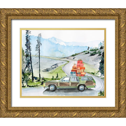 Holiday Vacation II Gold Ornate Wood Framed Art Print with Double Matting by Parker, Jennifer Paxton