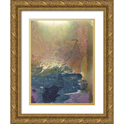 Monets Landscape I Gold Ornate Wood Framed Art Print with Double Matting by Combs, Joyce