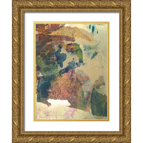 Monets Landscape II Gold Ornate Wood Framed Art Print with Double Matting by Combs, Joyce