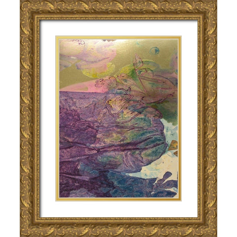 Monets Landscape V Gold Ornate Wood Framed Art Print with Double Matting by Combs, Joyce