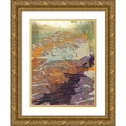Monets Landscape VII Gold Ornate Wood Framed Art Print with Double Matting by Combs, Joyce