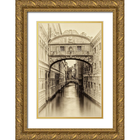 Vintage Venice I Gold Ornate Wood Framed Art Print with Double Matting by Head, Danny