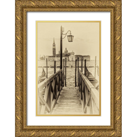 Vintage Venice II Gold Ornate Wood Framed Art Print with Double Matting by Head, Danny