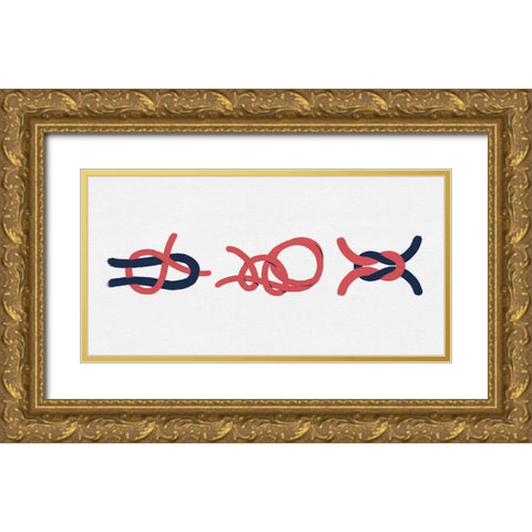Sailing Knot Group I Gold Ornate Wood Framed Art Print with Double Matting by Green, Jacob
