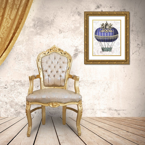 Baroque Balloon With Temple Gold Ornate Wood Framed Art Print with Double Matting by Fab Funky