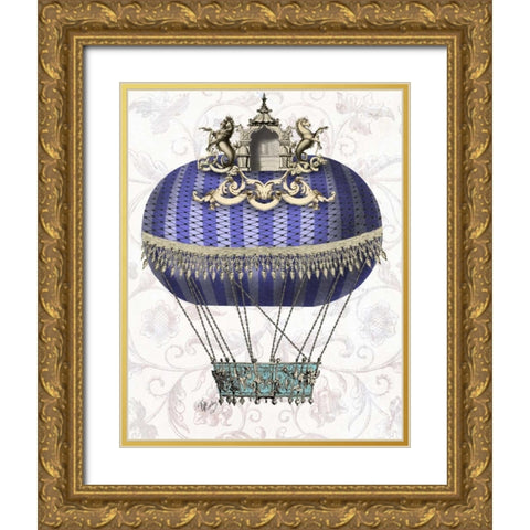 Baroque Balloon With Temple Gold Ornate Wood Framed Art Print with Double Matting by Fab Funky