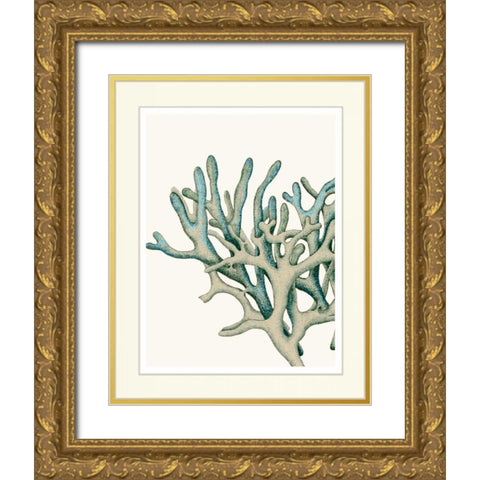 Blue Underwater Scenes 2 b Gold Ornate Wood Framed Art Print with Double Matting by Fab Funky
