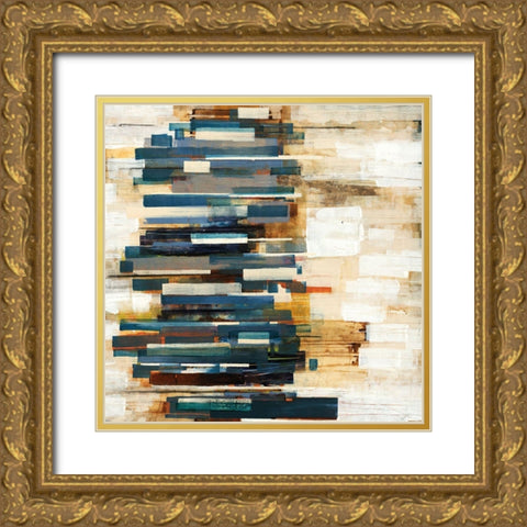 Scattered Gold Ornate Wood Framed Art Print with Double Matting by Henry, Alexys