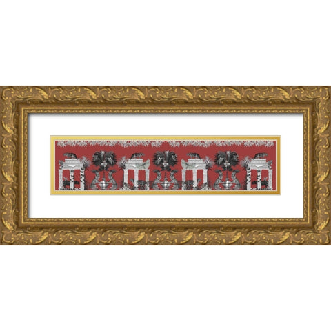 Livoris Feritas Leopard Design, Whole Gold Ornate Wood Framed Art Print with Double Matting by Fab Funky