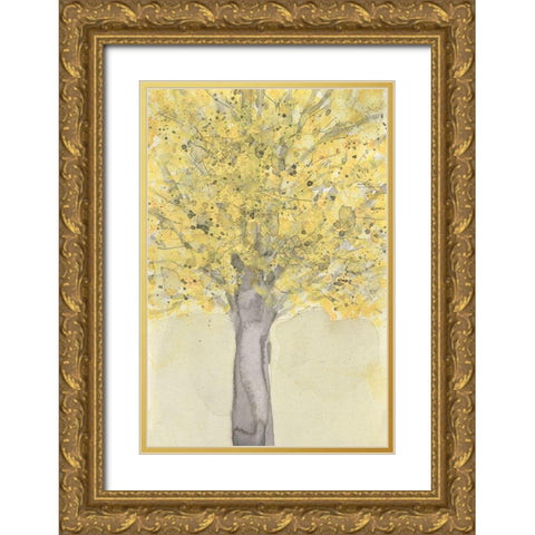 Yellow Autumn Moment I Gold Ornate Wood Framed Art Print with Double Matting by Dixon, Samuel