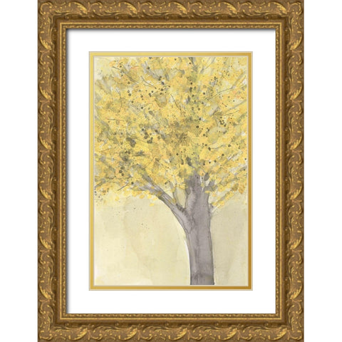 Yellow Autumn Moment II Gold Ornate Wood Framed Art Print with Double Matting by Dixon, Samuel