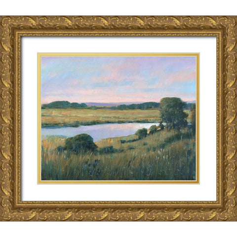 Spring Marsh II Gold Ornate Wood Framed Art Print with Double Matting by OToole, Tim