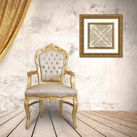 Knotted Tiles IV Gold Ornate Wood Framed Art Print with Double Matting by Lam, Vanna