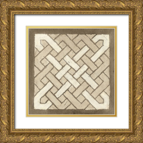 Knotted Tiles IV Gold Ornate Wood Framed Art Print with Double Matting by Lam, Vanna