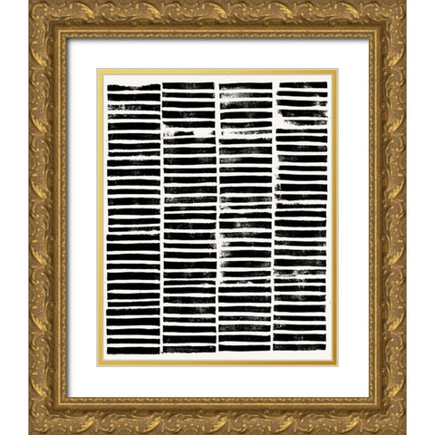 Dashed Codes I Gold Ornate Wood Framed Art Print with Double Matting by Popp, Grace