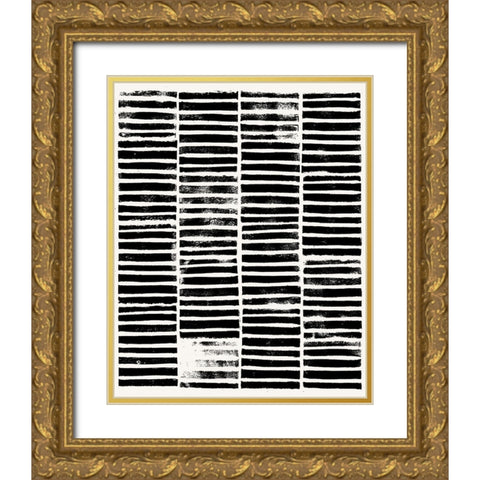 Dashed Codes II Gold Ornate Wood Framed Art Print with Double Matting by Popp, Grace