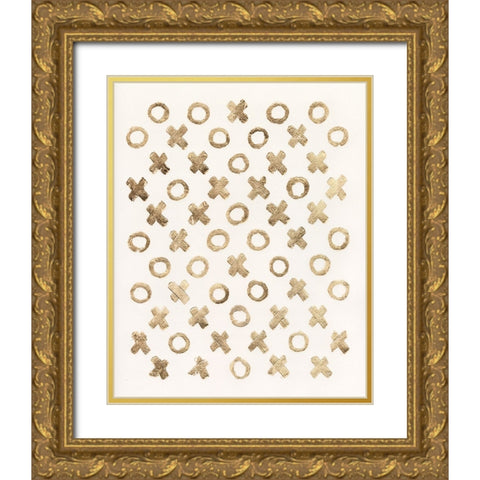 Gilded Kisses II Gold Ornate Wood Framed Art Print with Double Matting by Vision Studio