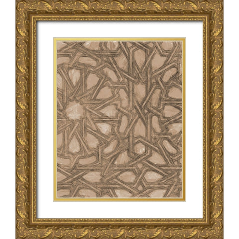 Ornamental Design II Gold Ornate Wood Framed Art Print with Double Matting by Saunders, Alonzo