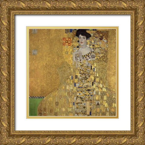 Portrait of Adele Bloch-Bauer I Gold Ornate Wood Framed Art Print with Double Matting by Klimt, Gustav