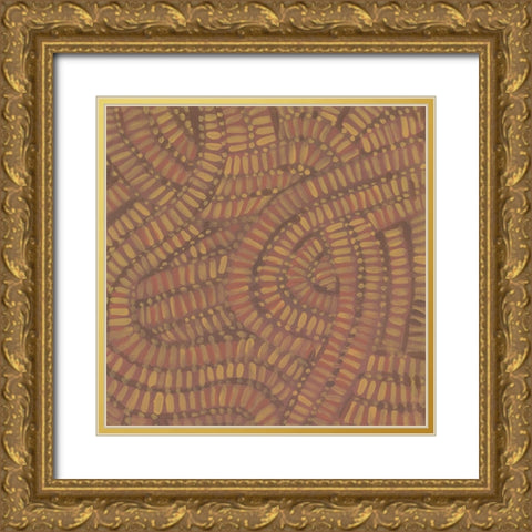 Woven Undulation II Gold Ornate Wood Framed Art Print with Double Matting by Wang, Melissa