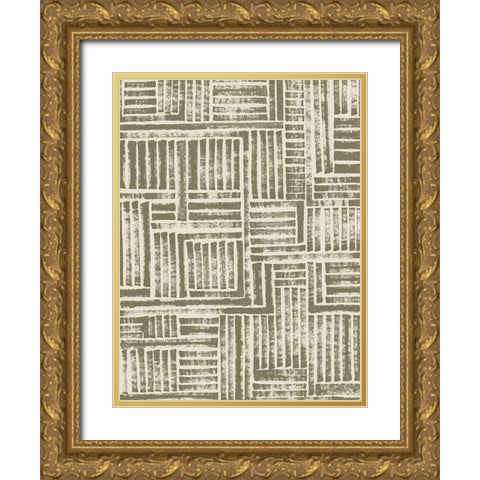 Earth Puzzle II Gold Ornate Wood Framed Art Print with Double Matting by Vess, June Erica