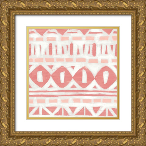 Blush Loom I Gold Ornate Wood Framed Art Print with Double Matting by Vess, June Erica