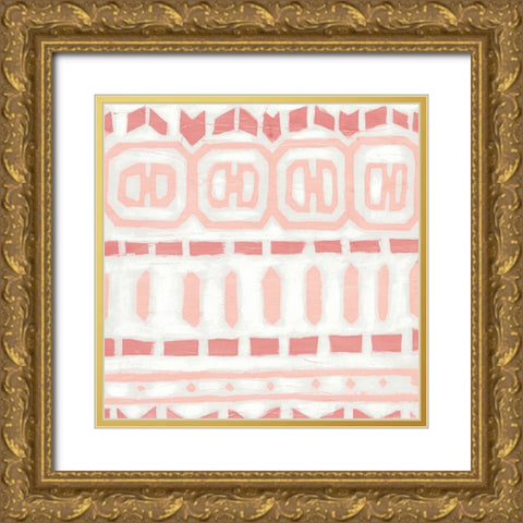 Blush Loom III Gold Ornate Wood Framed Art Print with Double Matting by Vess, June Erica