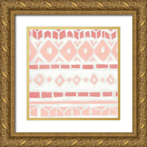 Blush Loom IV Gold Ornate Wood Framed Art Print with Double Matting by Vess, June Erica