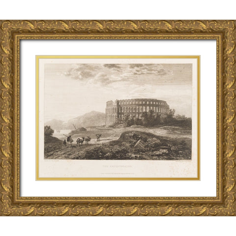 CWFs Antiquities of Pola, Ruins I Gold Ornate Wood Framed Art Print with Double Matting by Unknown