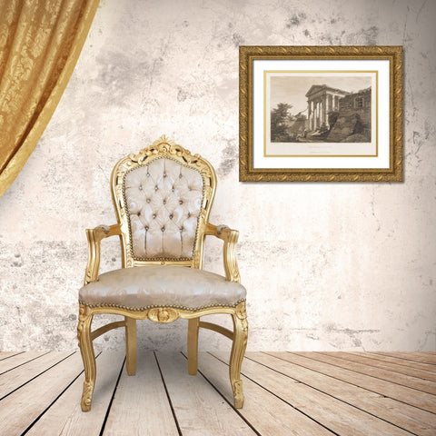 CWFs Antiquities of Pola, Ruins II Gold Ornate Wood Framed Art Print with Double Matting by Unknown