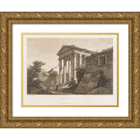 CWFs Antiquities of Pola, Ruins II Gold Ornate Wood Framed Art Print with Double Matting by Unknown