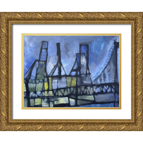 Under Construction Gold Ornate Wood Framed Art Print with Double Matting by Ferrell, Erin McGee