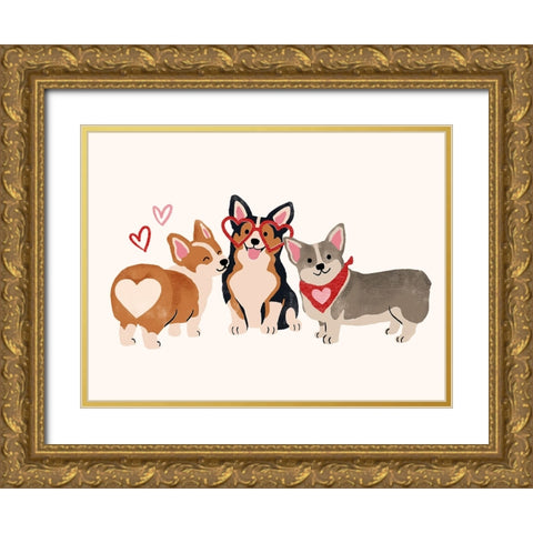 Little Legs Big Heart VIII Gold Ornate Wood Framed Art Print with Double Matting by Barnes, Victoria