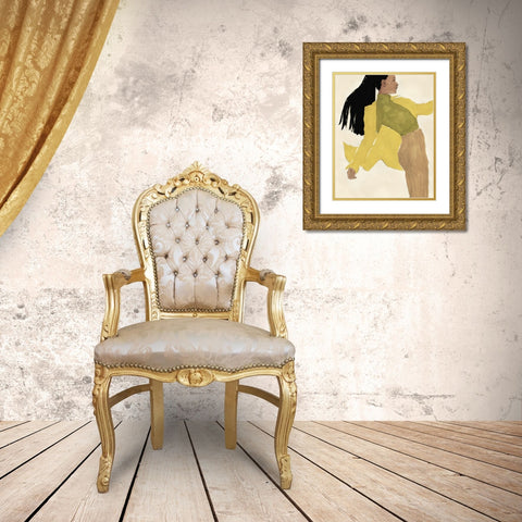 Fashion Maven III Gold Ornate Wood Framed Art Print with Double Matting by Barnes, Victoria