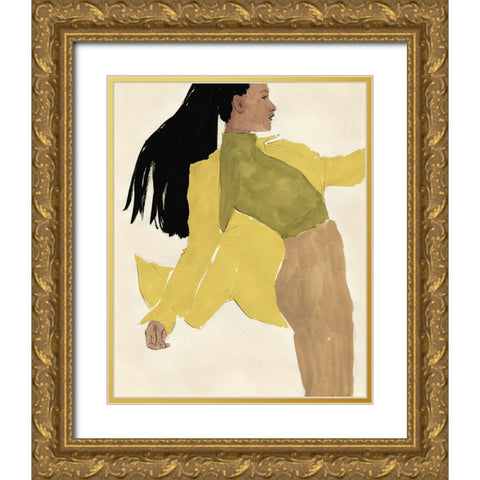 Fashion Maven III Gold Ornate Wood Framed Art Print with Double Matting by Barnes, Victoria