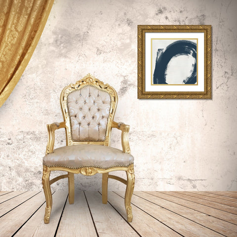 Custom Block Brushwork II Gold Ornate Wood Framed Art Print with Double Matting by Vess, June Erica