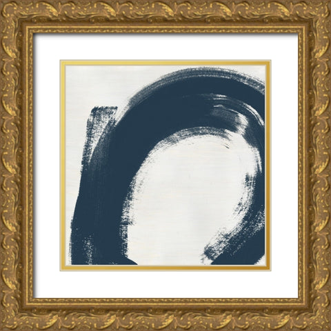 Custom Block Brushwork II Gold Ornate Wood Framed Art Print with Double Matting by Vess, June Erica