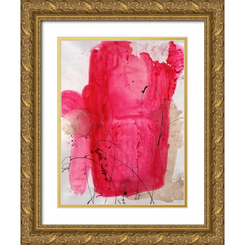 Jovial III Gold Ornate Wood Framed Art Print with Double Matting by Drotar, Rikki