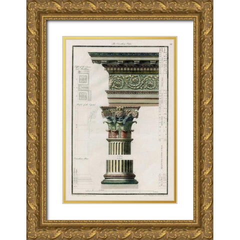 The Corinthian Order Gold Ornate Wood Framed Art Print with Double Matting by Richardson