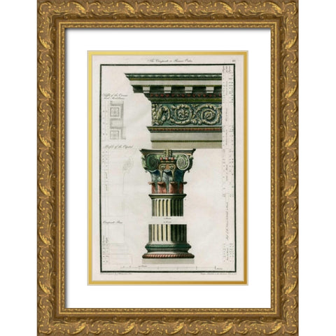 The Composite Order Gold Ornate Wood Framed Art Print with Double Matting by Richardson
