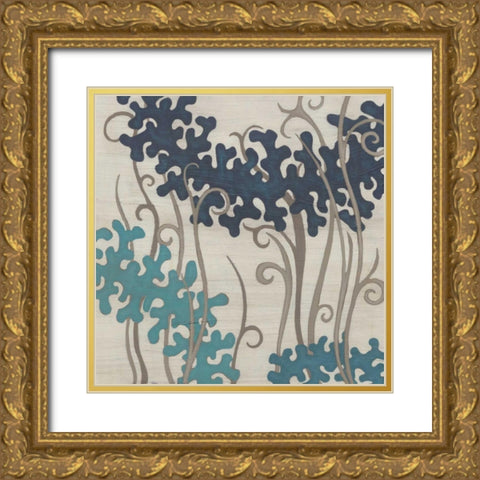 Coral Oasis II Gold Ornate Wood Framed Art Print with Double Matting by Vess, June Erica