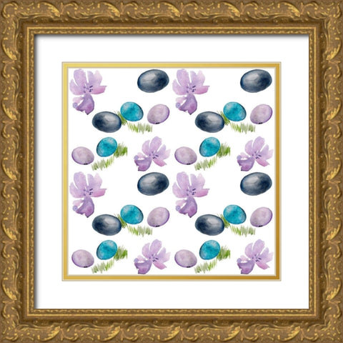 Bright Easter Bouquet Collection H Gold Ornate Wood Framed Art Print with Double Matting by Parker, Jennifer Paxton