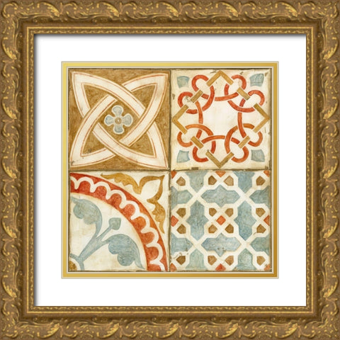 Palace Tiles I Gold Ornate Wood Framed Art Print with Double Matting by Meagher, Megan