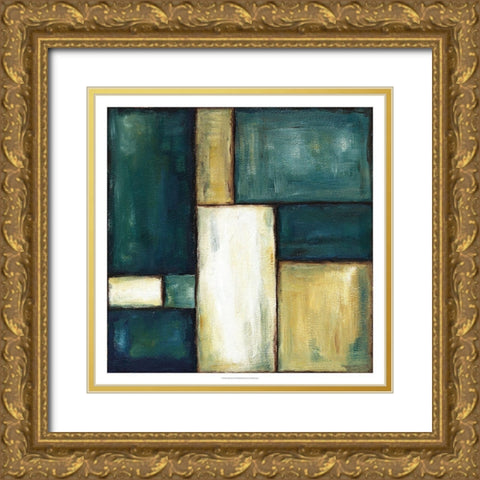 Cobalt I Gold Ornate Wood Framed Art Print with Double Matting by Zarris, Chariklia