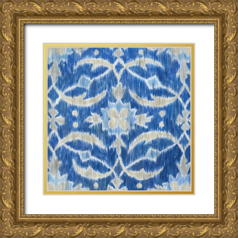 Royal Ikat I Gold Ornate Wood Framed Art Print with Double Matting by Meagher, Megan